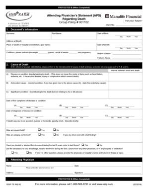 Form 4a death certificate tamilnadu pdf - Attending Physicians Statement APS Regarding Death