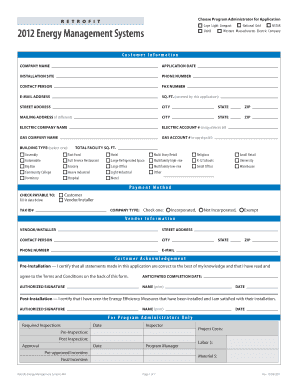 Retrofit Program Application