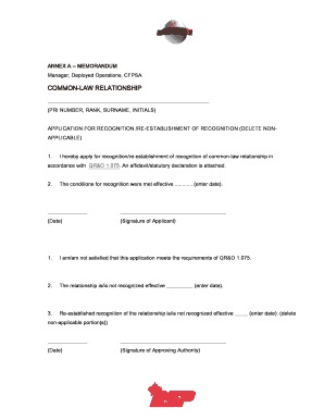 Common-Law Relationship Recognition Application