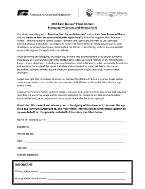 Photography Consent and Release Form