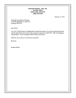 Form 990 Return of Organization Exempt From Income Tax 2011