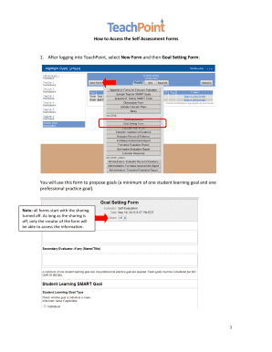 Goal Setting Form