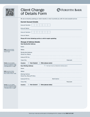Client Change of Details Form