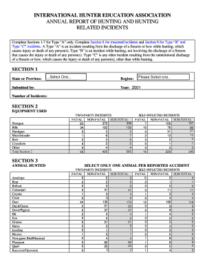 Hunting Incident Report Form