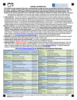 CTE College and Career Academies Application