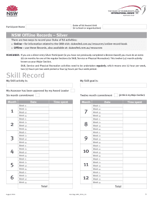 Duke of Ed Award Unit Silver Offline Records