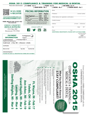 OSHA 2015 Compliance & Training for Medical & Dental