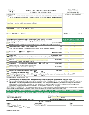Colorado Substitute Form W-9