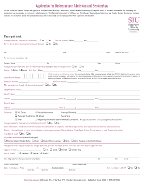 Undergraduate Admission and Scholarship Application