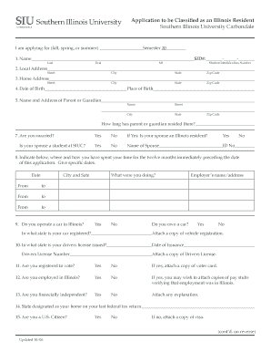 Illinois Resident Application Form