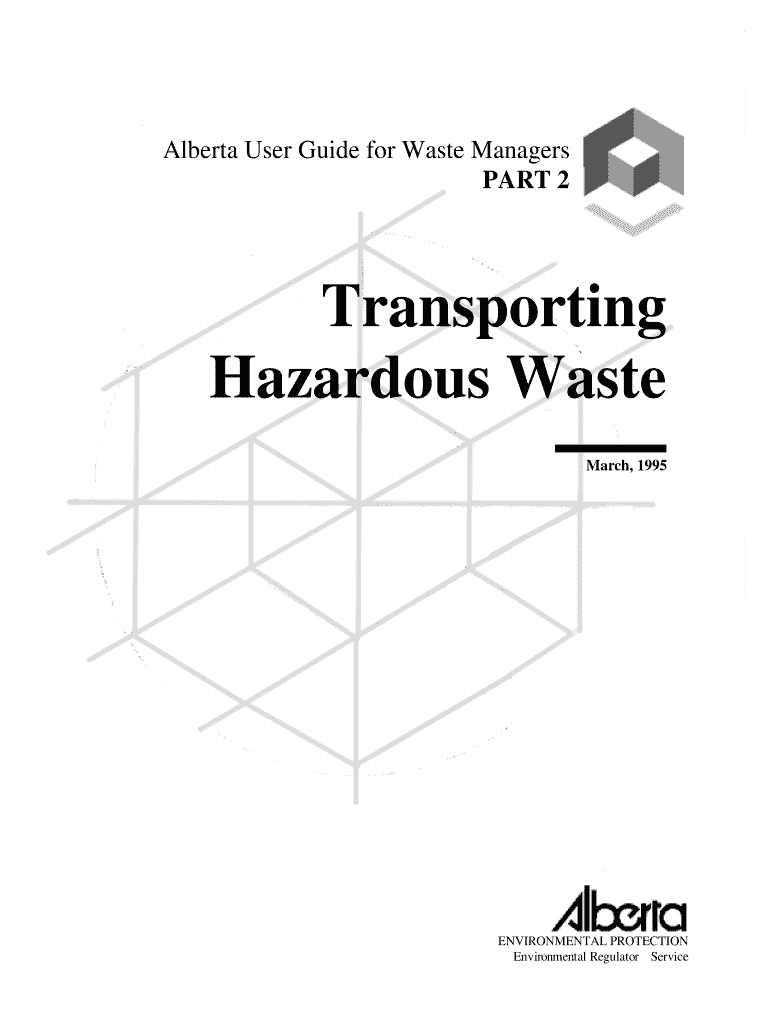 Fillable Online Alberta User Guide for Waste Managers Part 2