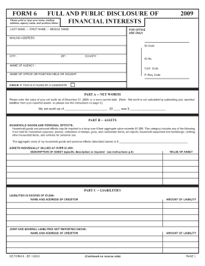 Florida Full and Public Disclosure of Financial Interests