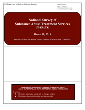 National Survey of Substance Abuse Treatment Services
