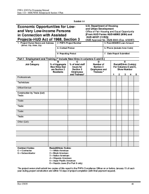 HUD Section 3 MBE/WBE Annual Report Form