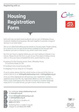 Housing Registration Form