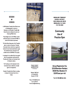 Bensalem Community Center Registration Form