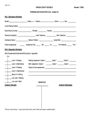Personalized Education Plan