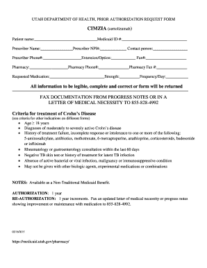 Utah Medicaid Prior Authorization Request Form
