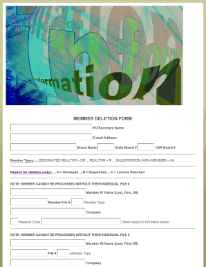 Member Deletion Form