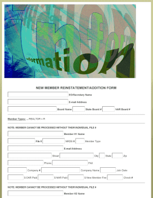 Ohio Realtor Member Reinstatement Form