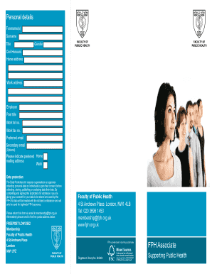 Faculty of Public Health Membership Application