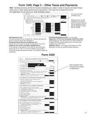 Form 1040 Page 2 Other Taxes and Payments