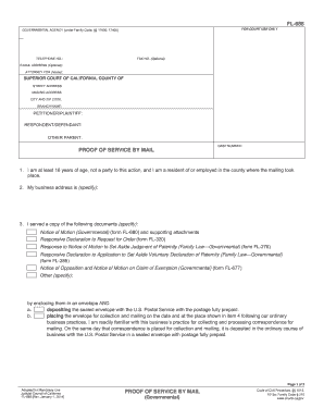 Proof of Service by Mail