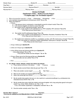 Omalizumab Medical Necessity Request
