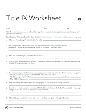 title ix worksheet