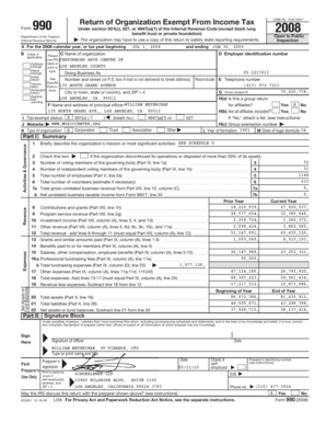 Form 990 Tax Exemption Return