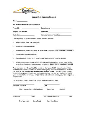 Leave of Absence Request Form
