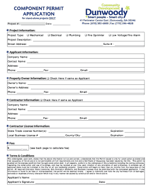Component Permit Application