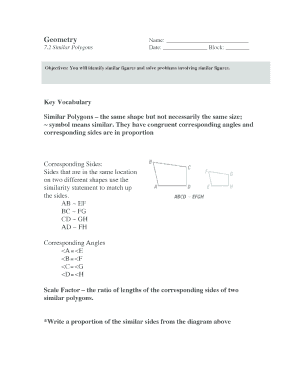 Geometry Similar Polygons Worksheet