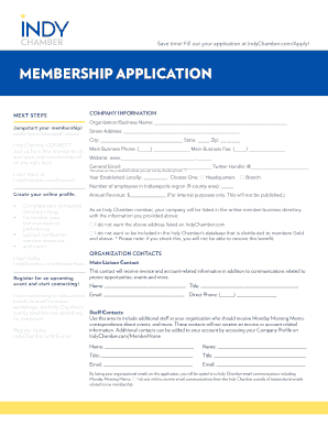 Indy Chamber Membership Application