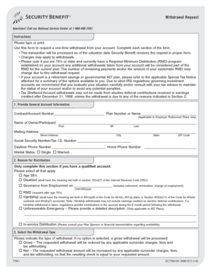 Withdrawal Request Form