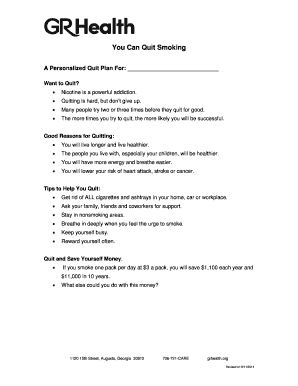 Smoking Cessation Plan