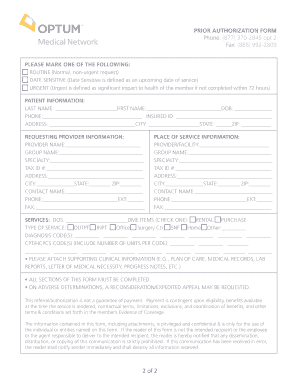 Prior Authorization Form