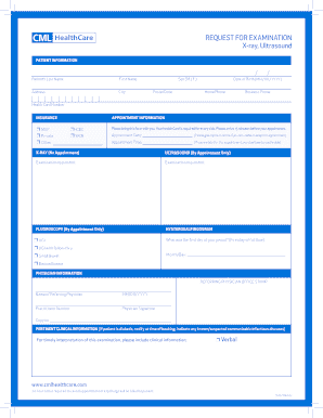 Medical Imaging Request Form