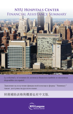 NYU Hospitals Center Financial Assistance Application