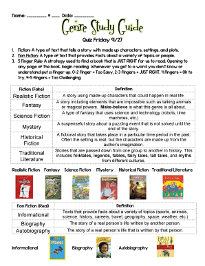 Genre Study Guide