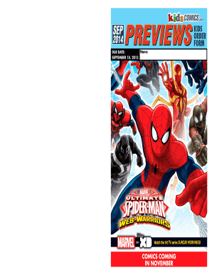 Comic Book Order Form