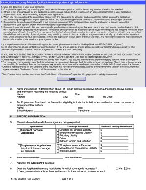 Chubb ForeFront Portfolio Insurance Application
