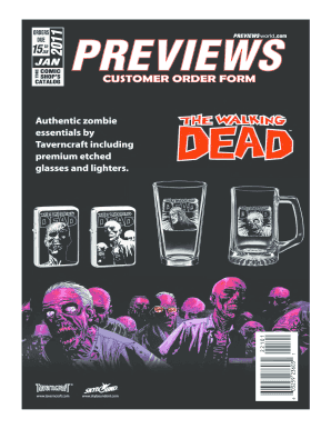 Comic Shop Catalog Order Form