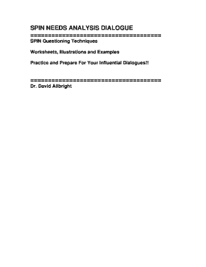 SPIN Selling Role Play Scoresheet