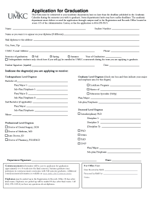 UMKC Application for Graduation