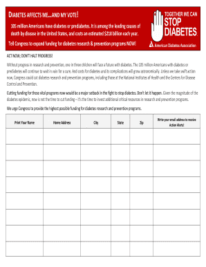 Diabetes Advocacy Petition