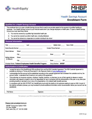 Health Savings Account Enrollment Form
