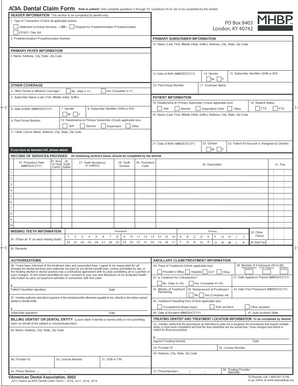 Dental Claim Form