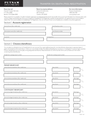 Transfer On Death Registration Form