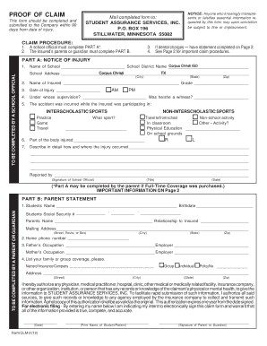 Student Accident Claim Form